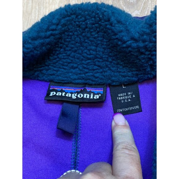 VTG 90's Patagonia PEF Deep Pile Retro X Fleece Jacket Made in USA Large - Picture 4 of 9